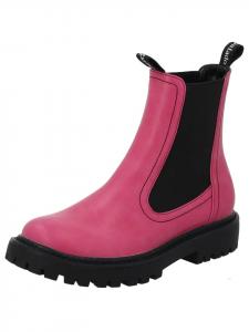 Ботинки челси розового цвета с черной строчкой palado