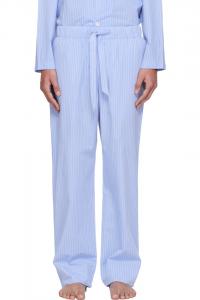Tekla Пижамные штаны из синего поплина