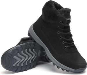 Женские зимние ботинки TSIODFO с мехом, Black