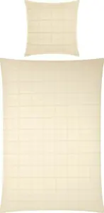Постельное белье Erwin Müller Passau кремовое 1x 155x200 см + 1x 80x80 см