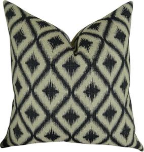 Thomas Collection Декоративная подушка с геометрическим ромбовидным узором в стиле икат Geometric Diamond Throw