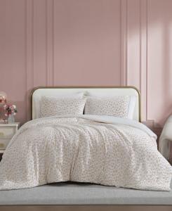 Комплект постельного белья Betseys Leopard Burnout Velvet, 2 предмета, размер Twin Betsey Johnson, Beige, Pink