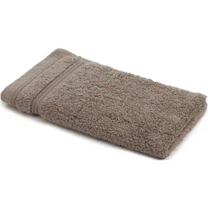 Гостевые полотенца Monaco в наборе, однотонные, с волнистой каймой Gözze, серо-коричневый