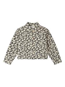 Bonpoint куртка с цветочным принтом, черный