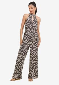 Комбинезон Lipsy PRINTED HALTER NECK, Natural Zebra/Beige