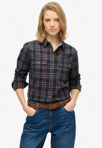 Блуза Superdry & Co Button-down blouse, Navy/Yellow Check/Blue