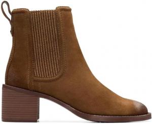 Женские ботинки Челси Clarks Chamberly Top, Walnut Suede
