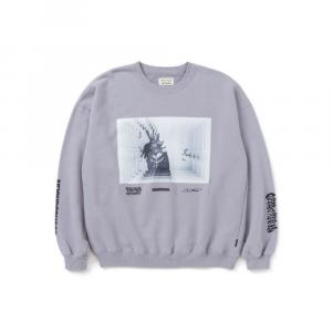 Мужские толстовки с круглым вырезом, средней толщины, стандартного размера Neighborhood, серый