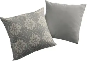 Декоративная подушка Adam "Romantic Puligny A Light", с крупным орнаментом, двусторонний чехол без наполнения, 1 шт 40х40 см, темно-серый