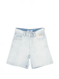 Шорты с вышитым логотипом Msgm Kids, синий