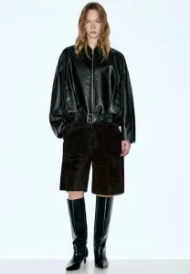 Куртка из искусственной кожи Pull&Bear, Black