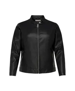 Черная куртка-карабер из искусственной кожи Only Carmakoma, черный