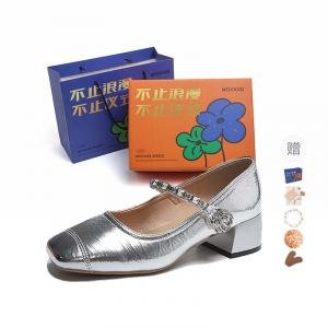 WOXXXN Женские повседневные туфли на каблуке 4,5 см серебристые [в коробке]+подарок, цвет Silver [Box Included]+Giveaway