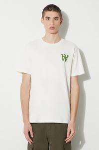 Хлопковая футболка с логотипом Ace AA Wood Wood, бежевый