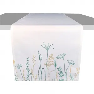 Дорожка для стола my home Nérac 140x40, 1 штука, дорожка, декор, столовая, гостиная My Home, зеленый