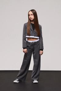 Детские хлопковые брюки A676 Patrizia Pepe, серый