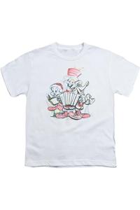 Футболка с коротким рукавом Looney Tunes Holiday Sketch для детей Gildan, белый