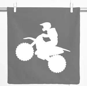 Декоративная наволочка Huuraa, подарочный чехол для подушки, силуэт мотокросса, 40x40 см, стальной серый хлопок, украшение для мотокросса Hellweg Druckerei