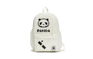 Converse Полиэстеровый рюкзак унисекс белый Слипи Беар, Panda Pixel