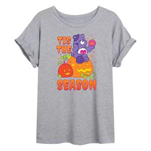 Футболка с струящимся рисунком и рисунком Care Bears Tis The Season для юниоров Licensed Character, серый