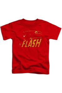 Футболка для малышей DC Comics Flash с эффектом поношенности и принтом "Скорость Флэша" Gildan, красный