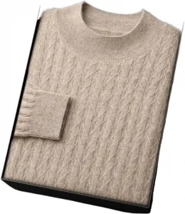 Полуводолазка мужская из кашемира большого размера для бизнес-кэжуал SIDUFHAOPKLL