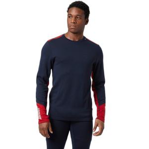 Базовый слой с длинным рукавом Helly Hansen Lifa Merino MidWeight Crew, синий