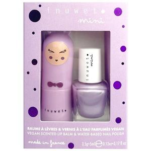 Набор Duo Set: бальзам для губ и лак на водной основе - лиловый Markenlos