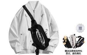 Куртка унисекс Nbno, Белый (в комплекте сумка через плечо)