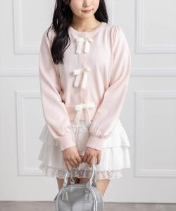 Вязаный топ с лентами, подобранными по цвету