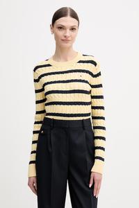 Хлопковый свитер Tommy Hilfiger, желтый