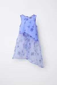 Zara Платье из органзы с цветочным узором