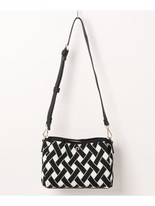 Сумка Cachecache / Сумка через плечо с тремя отделениями, жаккардовая, с различными узорами.