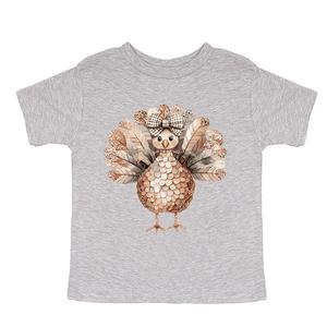 Футболка с принтом Sparkle Turkey для малышей The Juniper Shop, Heather Grey