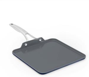 Calphalon Premier Ceramic Nonstick квадратная сковорода-гриль 28 см, полуночно-синий
