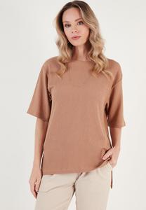 Базовая футболка LELA, светло-коричневый