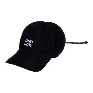 Бейсболка из вельвета MIU MIU, черный/синий