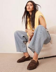 ARRANGE Премиальные кожаные мокасины из коричневой замши