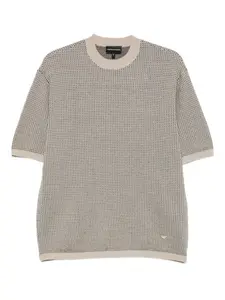 Свитер с короткими рукавами EMPORIO ARMANI, коричневый