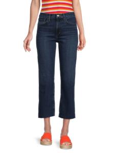 Укороченные джинсы с высокой талией темного цвета Joe's Jeans, цвет Lindy Blue