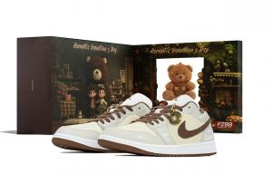 Кроссовки Air Jordan 1 устойчивые к истиранию мужские баскетбольные низкие винтажные коричнево-серые, цвет Brown Gray