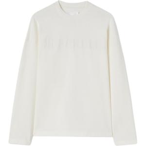 Футболка с длинным рукавом и принтом логотипа JIL SANDER, белый