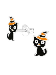 Bungsa Черные серьги-гвоздики