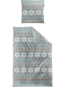 Тонкое фланелевое постельное белье цвета нефрита Irisette, 155 x 220 + 80 x 80 см