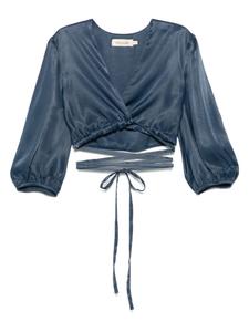 Атласная блузка MOUTAKI, синий