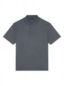 Поло из смеси шелка Paul & Shark, серый