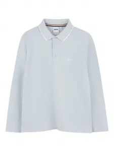 Рубашка поло с длинными рукавами BOSS Kidswear, синий