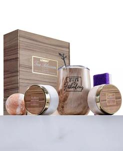 Подарки «Спасибо», Подарки для вдохновения, Подарочная корзина «Цветение чая», Подарочный набор для ухода за телом, Спа-набор, 8 предметов Lovery