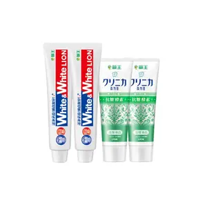 LION Большая белая тюбик ферментные добавки зубная паста очищение и освежение дыхания мята 150г+130г