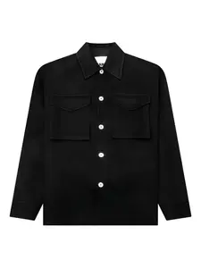 Куртка-рубашка с кашемировым карманом JIL SANDER, черный